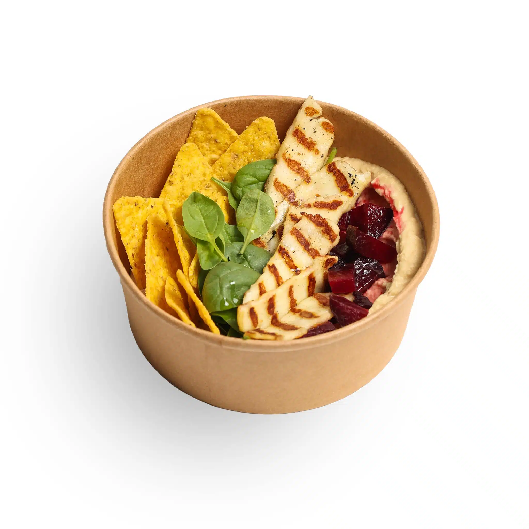 Halloumi hummusz tál